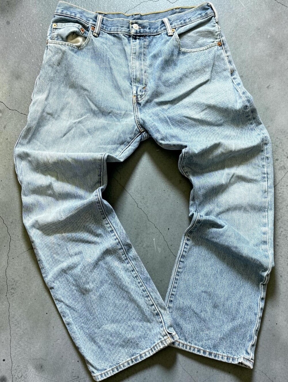 Levis Strauss & CO 547s Bootcut Light Wash Faded Denim Jeans Size Mens 34X32
